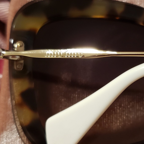 AUTHENTIC MIU MIU TORTOISE AND GOLD SUNGLASSES main image 4